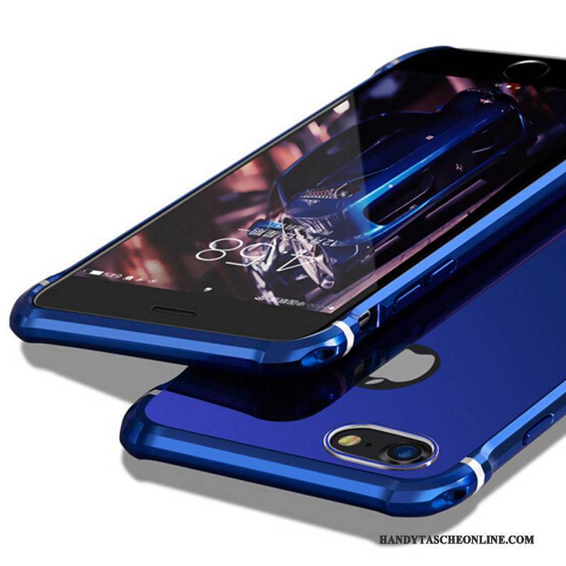 Hülle iPhone 8 Plus Schutz Blau Handyhüllen, Case iPhone 8 Plus Taschen Grenze Schwer