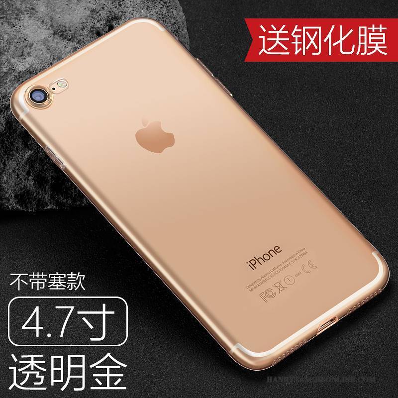 Hülle iPhone 8 Plus Silikon Handyhüllen Gold, Case iPhone 8 Plus Schutz Schlank Anti-sturz