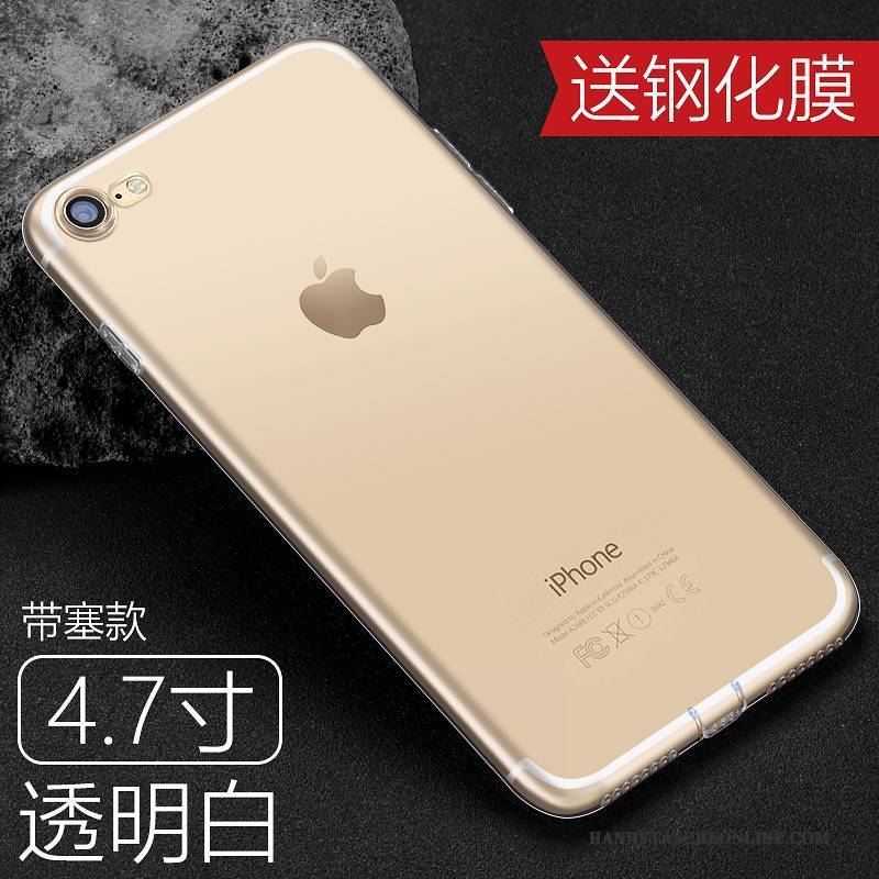 Hülle iPhone 8 Plus Silikon Handyhüllen Gold, Case iPhone 8 Plus Schutz Schlank Anti-sturz