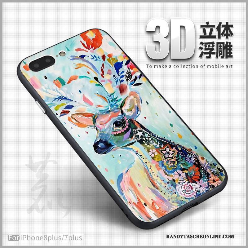 Hülle iPhone 8 Plus Silikon Kunst Handyhüllen, Case iPhone 8 Plus Gemalt 3d