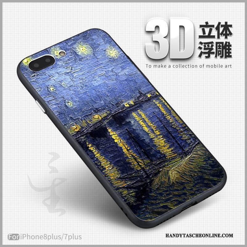 Hülle iPhone 8 Plus Silikon Kunst Handyhüllen, Case iPhone 8 Plus Gemalt 3d