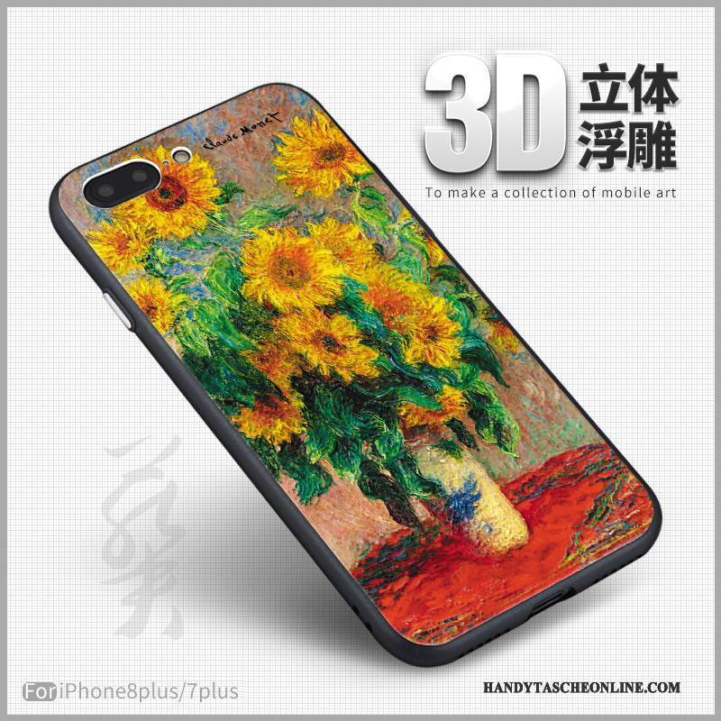 Hülle iPhone 8 Plus Silikon Kunst Handyhüllen, Case iPhone 8 Plus Gemalt 3d