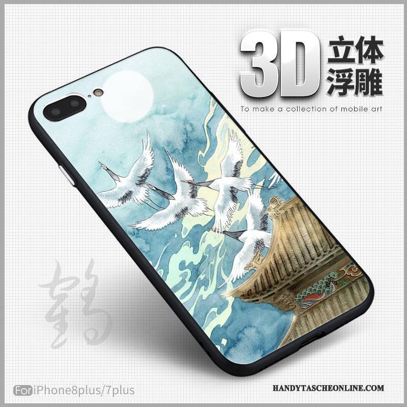 Hülle iPhone 8 Plus Silikon Kunst Handyhüllen, Case iPhone 8 Plus Gemalt 3d