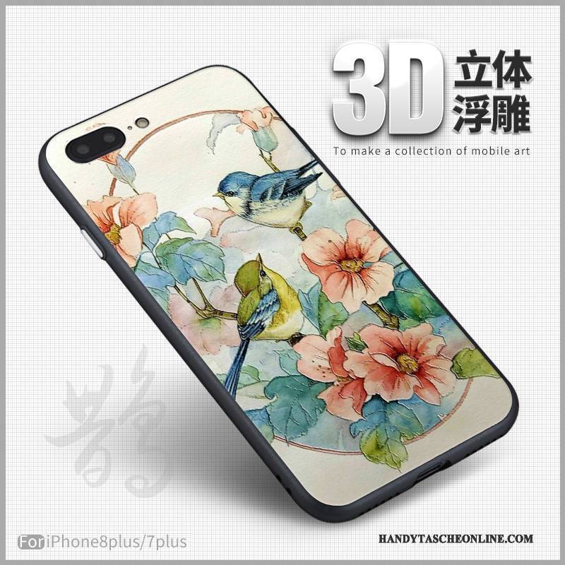 Hülle iPhone 8 Plus Silikon Kunst Handyhüllen, Case iPhone 8 Plus Gemalt 3d