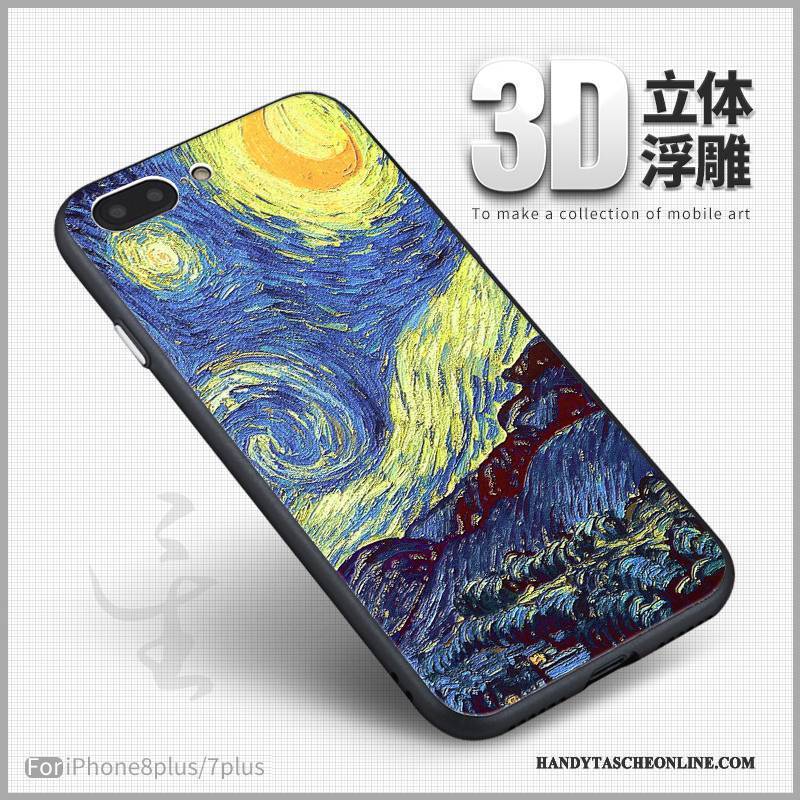 Hülle iPhone 8 Plus Silikon Kunst Handyhüllen, Case iPhone 8 Plus Gemalt 3d