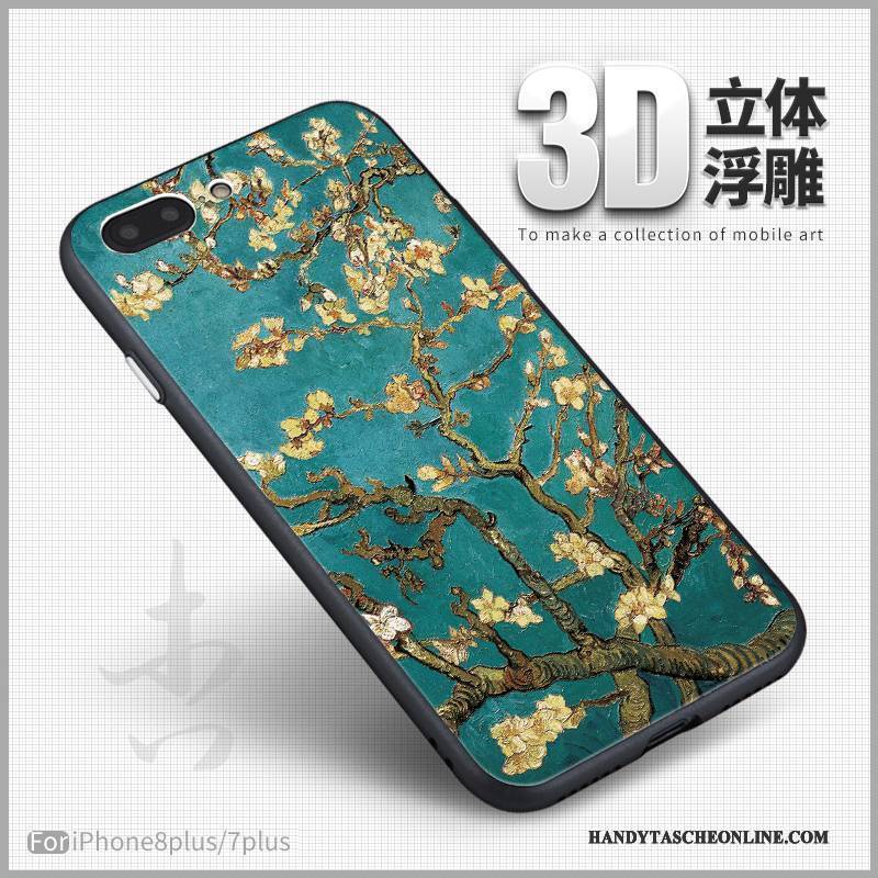 Hülle iPhone 8 Plus Silikon Kunst Handyhüllen, Case iPhone 8 Plus Gemalt 3d