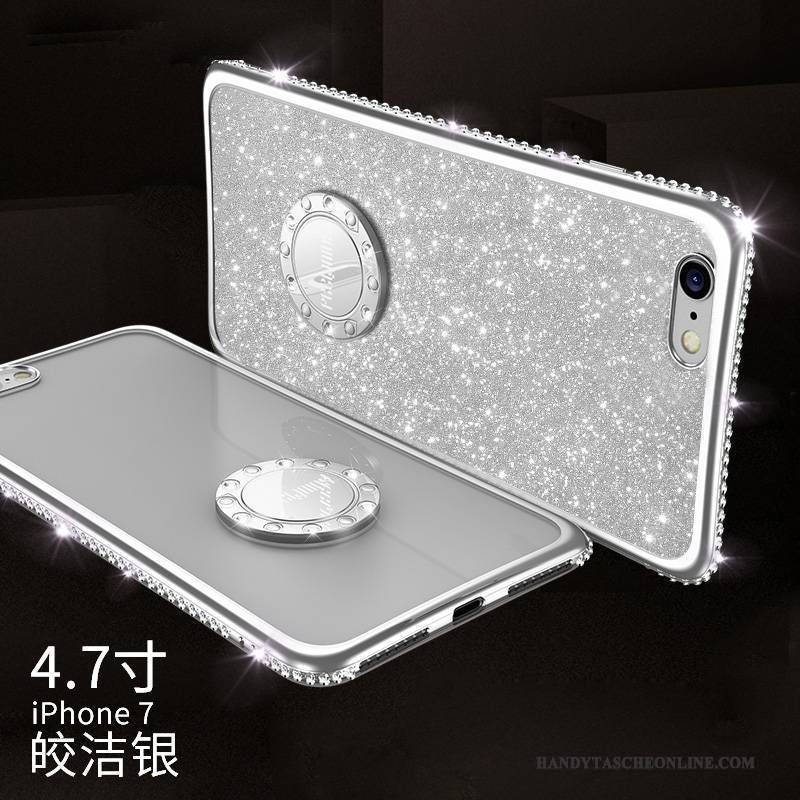 Hülle iPhone 8 Plus Strass Trendmarke Handyhüllen, Case iPhone 8 Plus Silikon Anti-sturz Ring