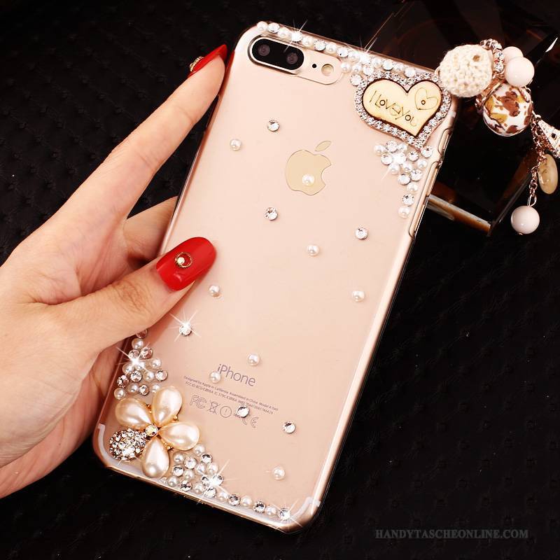 Hülle iPhone 8 Plus Strasssteinen Neu Blau, Case iPhone 8 Plus Strass Transparent Handyhüllen