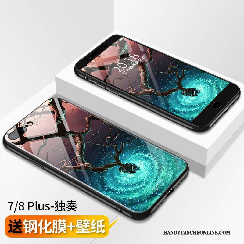 Hülle iPhone 8 Plus Taschen Neu Glas, Case iPhone 8 Plus Gelb Handyhüllen