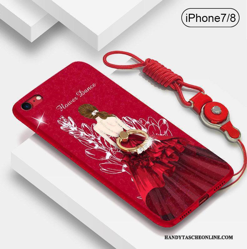 Hülle iPhone 8 Plus Taschen Neu Rot, Case iPhone 8 Plus Silikon Handyhüllen Trendmarke