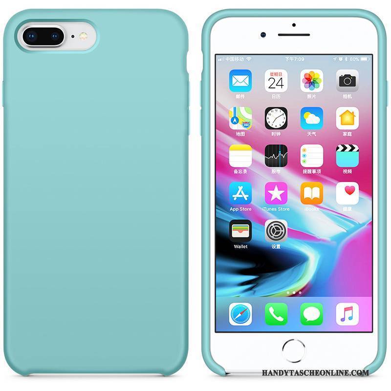 Hülle iPhone 8 Plus Weiche Handyhüllen Blau, Case iPhone 8 Plus Taschen Trendmarke Anti-sturz