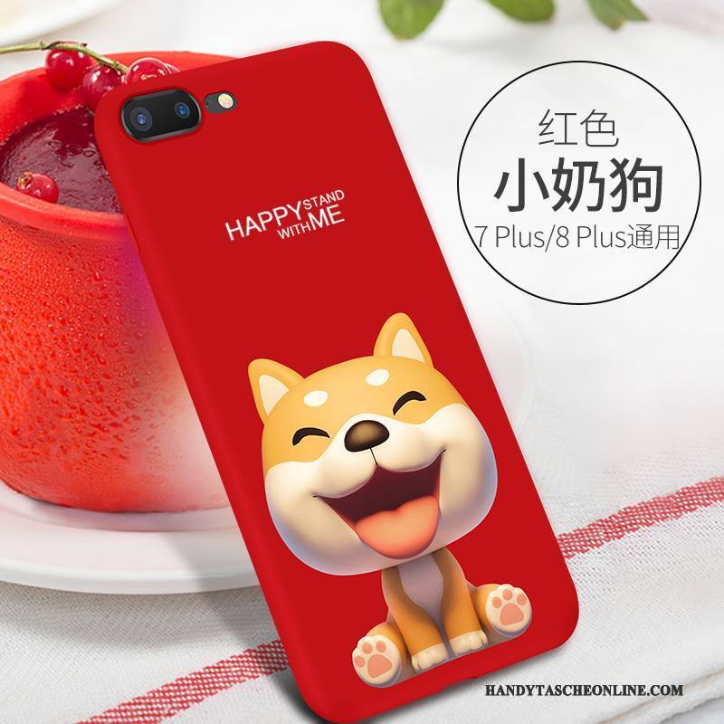 Hülle iPhone 8 Plus Weiche Handyhüllen Hund, Case iPhone 8 Plus Silikon Trendmarke Liebhaber