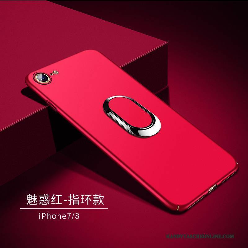 Hülle iPhone 8 Plus Weiche Nubuck Handyhüllen, Case iPhone 8 Plus Silikon Trend Rot