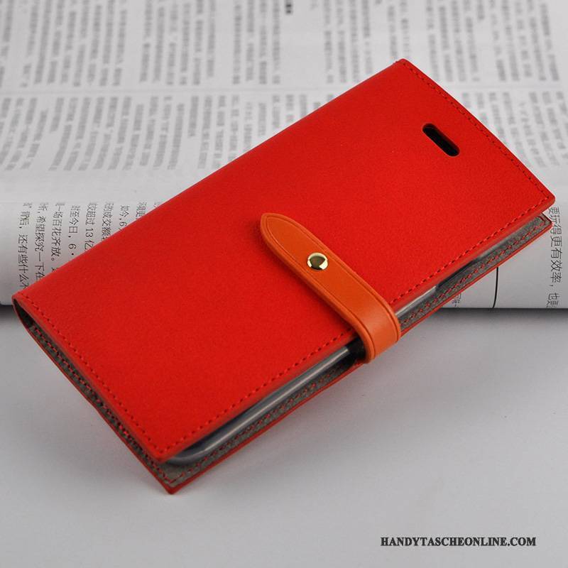 Hülle iPhone 8 Plus Weiche Rot Handyhüllen, Case iPhone 8 Plus Folio Trend