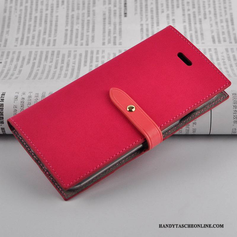 Hülle iPhone 8 Plus Weiche Rot Handyhüllen, Case iPhone 8 Plus Folio Trend