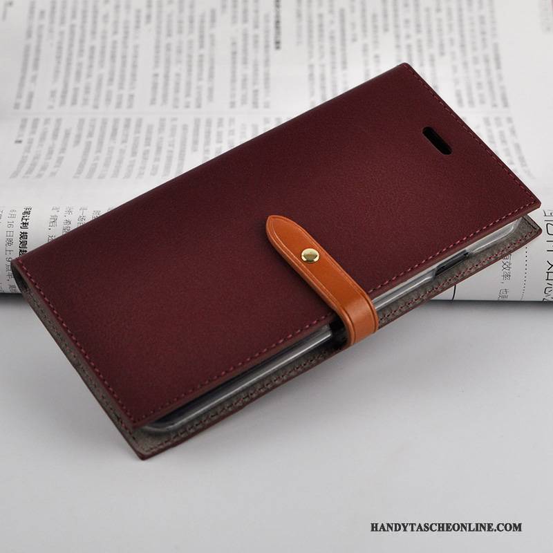 Hülle iPhone 8 Plus Weiche Rot Handyhüllen, Case iPhone 8 Plus Folio Trend