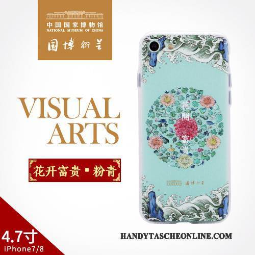 Hülle iPhone 8 Schutz Handyhüllen Chinesische Art, Case iPhone 8 Kunst Rot