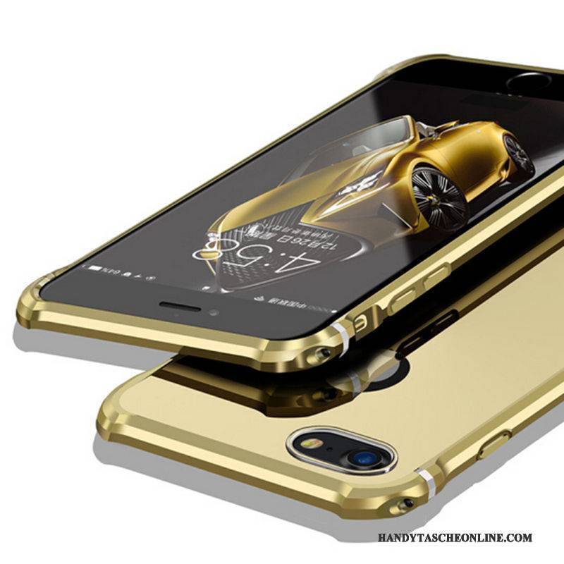 Hülle iPhone 8 Schutz Handyhüllen Gold, Case iPhone 8 Taschen Grenze Anti-sturz