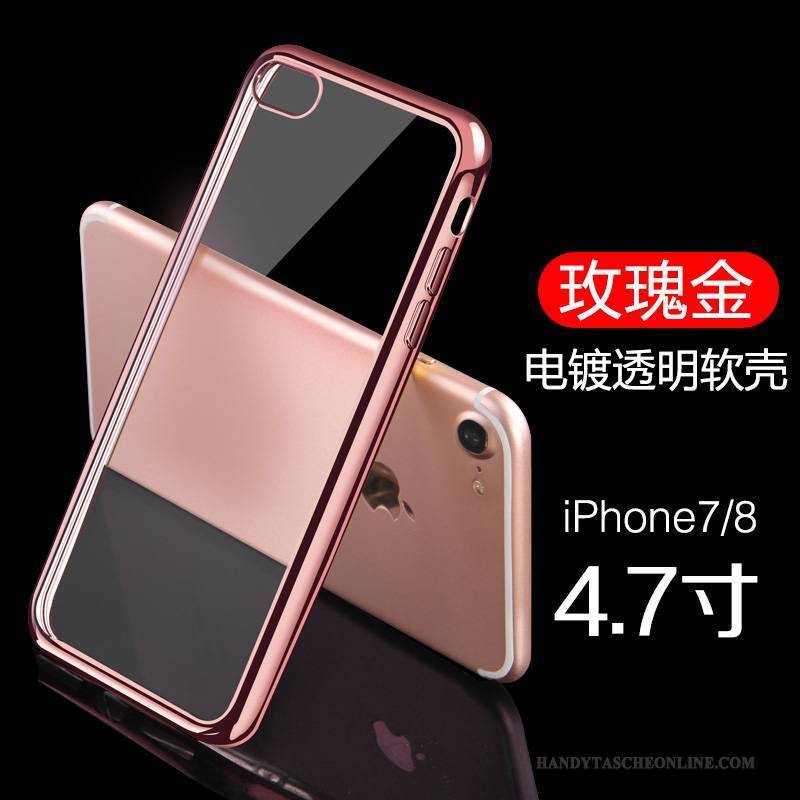 Hülle iPhone 8 Schutz Handyhüllen Gold, Case iPhone 8 Überzug Schlank