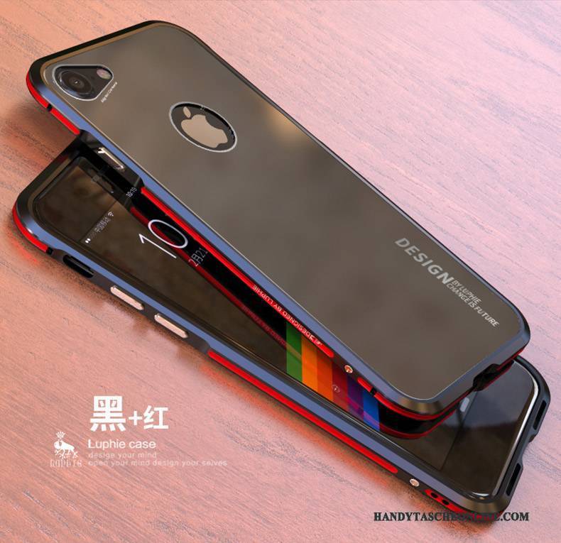 Hülle iPhone 8 Schutz Hintere Abdeckung Anti-sturz, Case iPhone 8 Taschen Transparent Rot