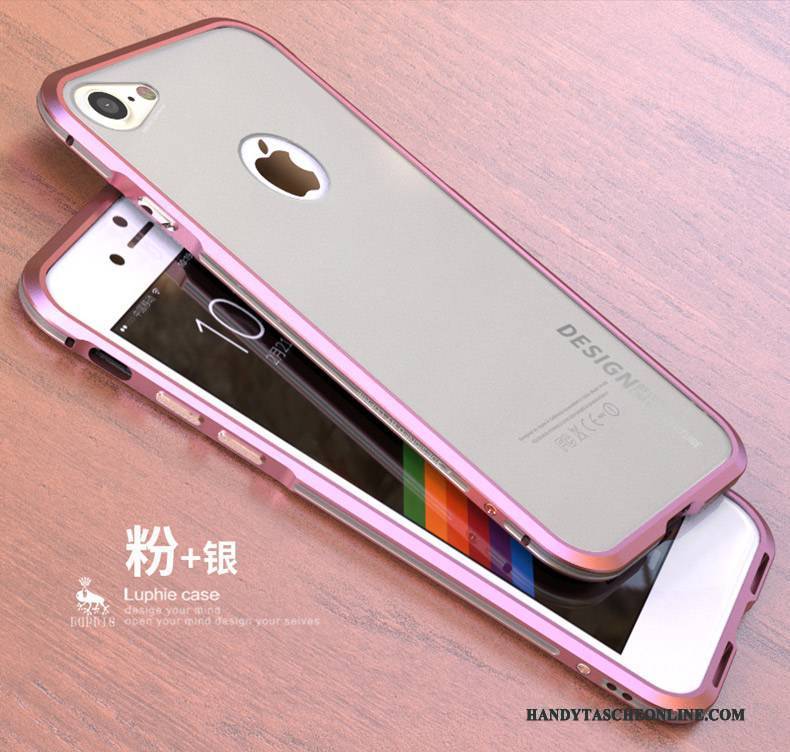 Hülle iPhone 8 Schutz Hintere Abdeckung Anti-sturz, Case iPhone 8 Taschen Transparent Rot