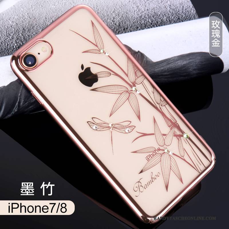 Hülle iPhone 8 Strass Trend Rosa, Case iPhone 8 Luxus Neu Elegant