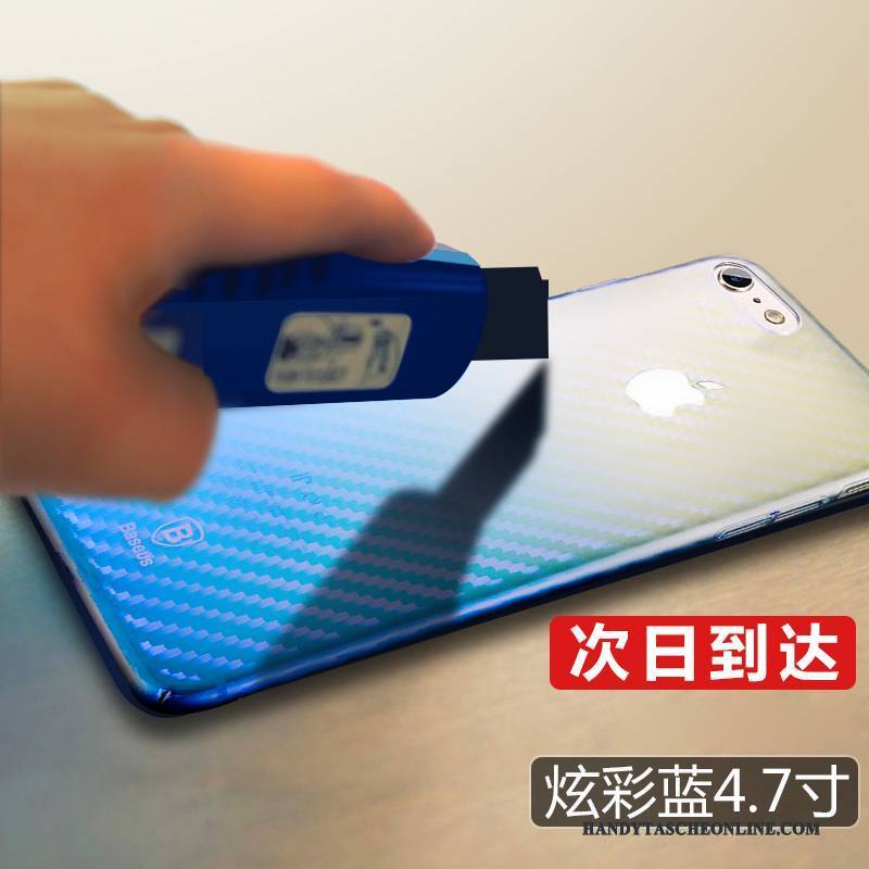 Hülle iPhone 8 Taschen Blau Transparent, Case iPhone 8 Schlank Anti-sturz