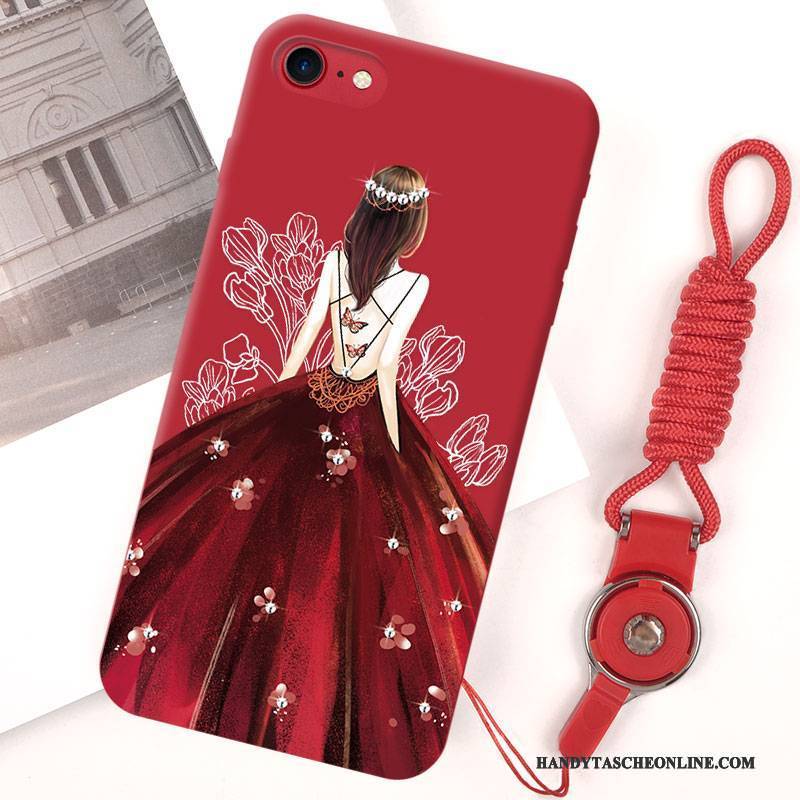 Hülle iPhone 8 Taschen Transparent Handyhüllen, Case iPhone 8 Silikon Rosa Grün