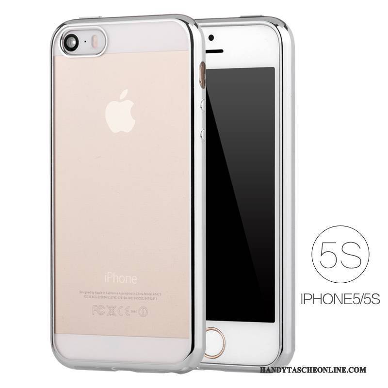 Hülle iPhone Se Silikon Transparent Rosegold, Case iPhone Se Schutz Überzug Schlank