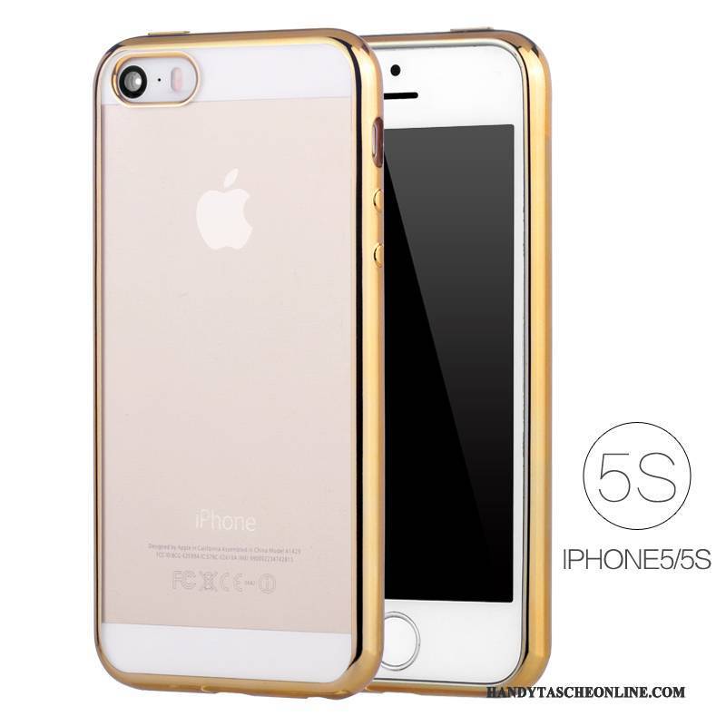 Hülle iPhone Se Silikon Transparent Rosegold, Case iPhone Se Schutz Überzug Schlank