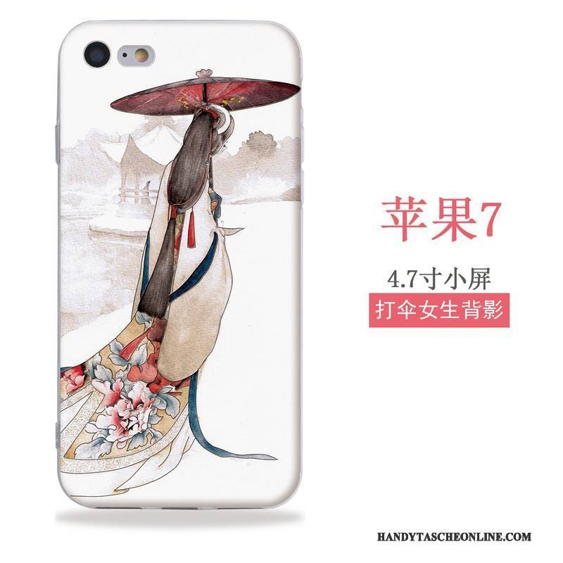 Hülle iPhone Se Silikon Wind Handyhüllen, Case iPhone Se Taschen Rot Chinesische Art