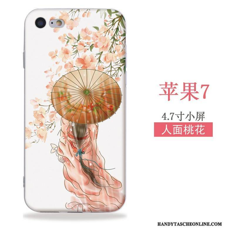 Hülle iPhone Se Silikon Wind Handyhüllen, Case iPhone Se Taschen Rot Chinesische Art