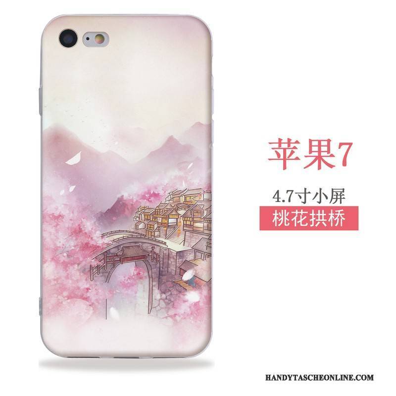 Hülle iPhone Se Silikon Wind Handyhüllen, Case iPhone Se Taschen Rot Chinesische Art