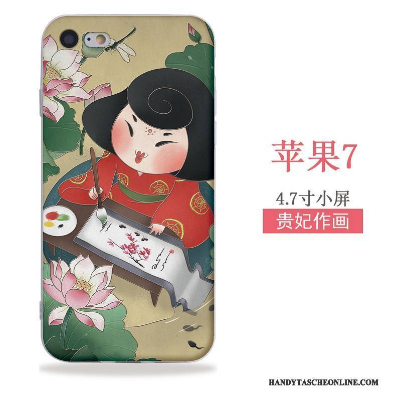 Hülle iPhone Se Silikon Wind Handyhüllen, Case iPhone Se Taschen Rot Chinesische Art