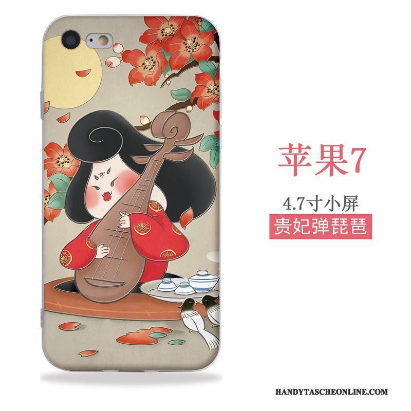 Hülle iPhone Se Silikon Wind Handyhüllen, Case iPhone Se Taschen Rot Chinesische Art