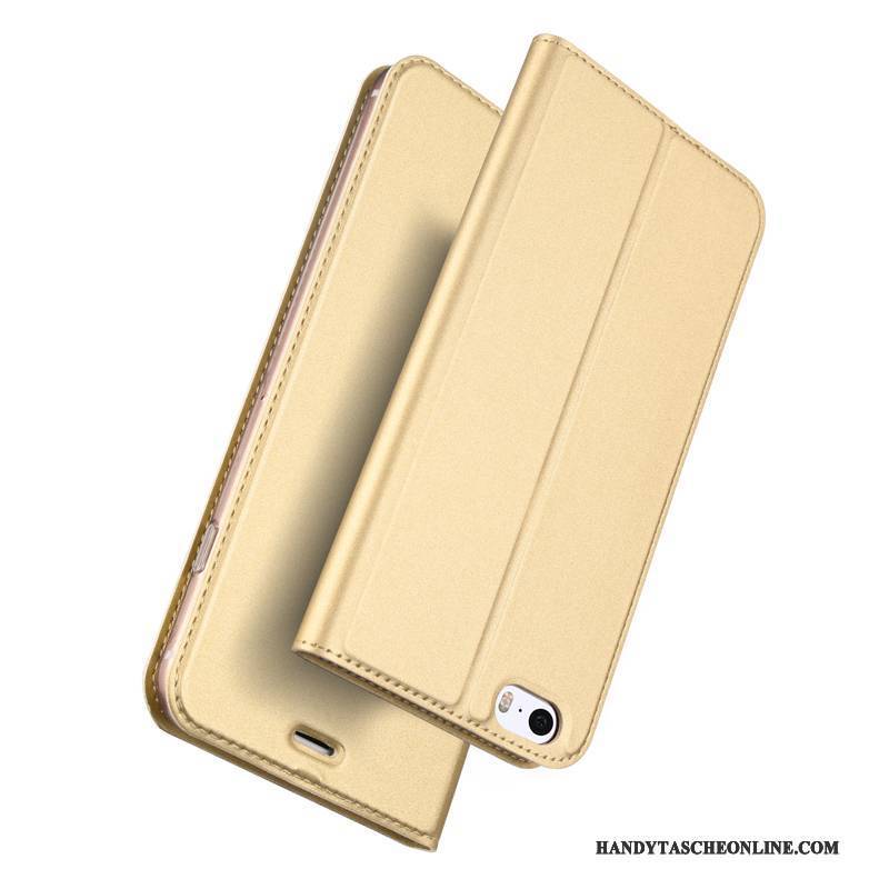 Hülle iPhone Se Taschen Gold Business, Case iPhone Se Schutz Leicht