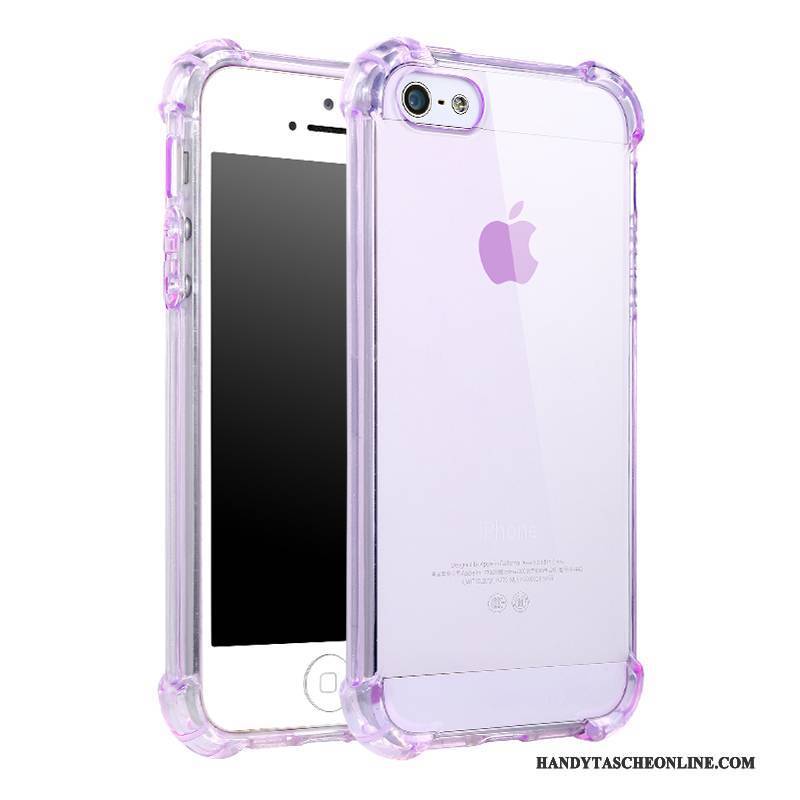 Hülle iPhone Se Weiche Transparent Lila, Case iPhone Se Schutz Neu Handyhüllen