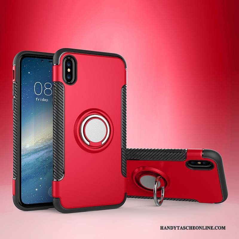 Hülle iPhone X Halterung An Bord Rot, Case iPhone X Schutz Handyhüllen Anti-sturz