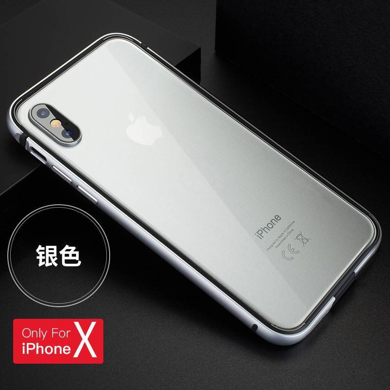 Hülle iPhone X Metall Handyhüllen Schwarz, Case iPhone X Schutz Neu Grenze