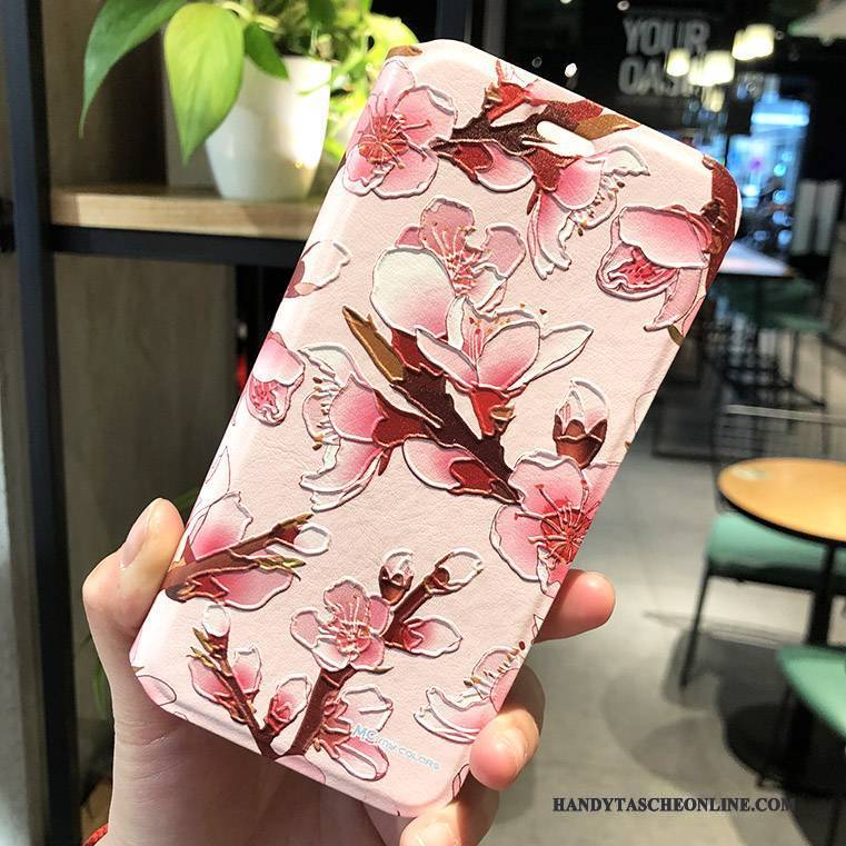 Hülle iPhone X Schutz Rosa Anti-sturz, Case iPhone X Folio Grün