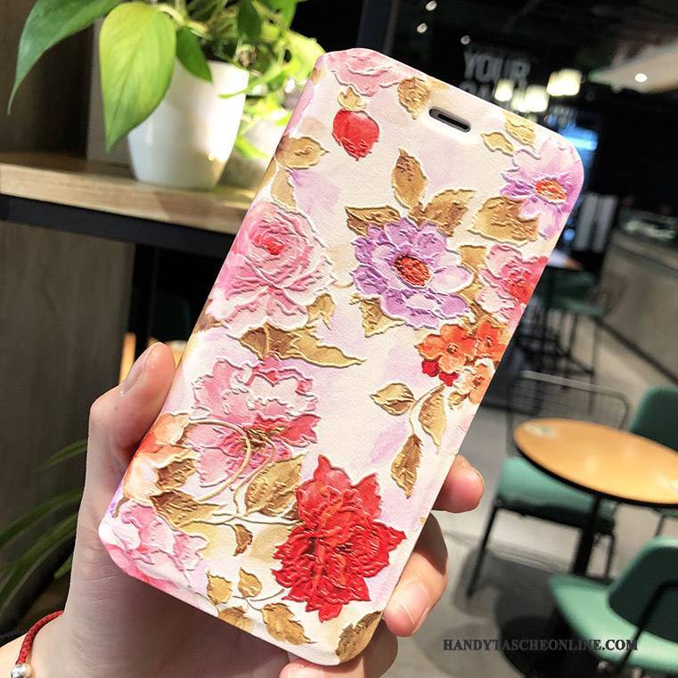 Hülle iPhone X Schutz Rosa Anti-sturz, Case iPhone X Folio Grün