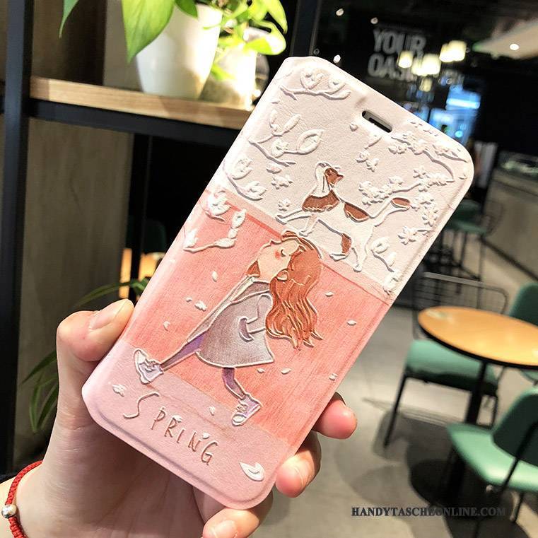 Hülle iPhone X Schutz Rosa Anti-sturz, Case iPhone X Folio Grün