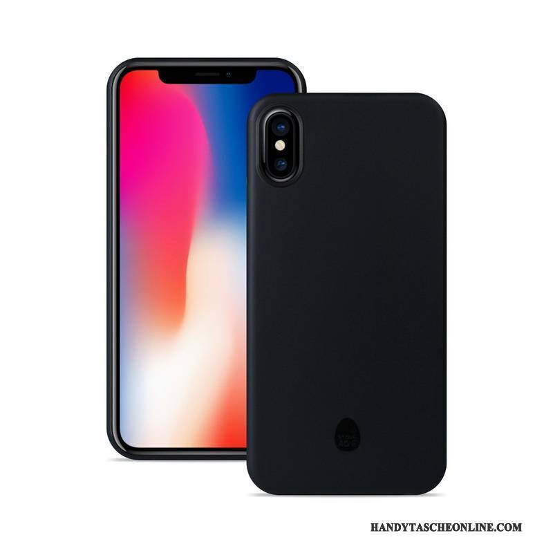 Hülle iPhone X Schutz Schlank Blau, Case iPhone X Nubuck Handyhüllen