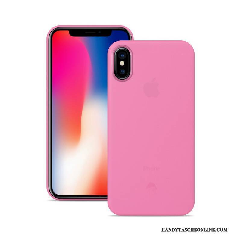 Hülle iPhone X Schutz Schlank Blau, Case iPhone X Nubuck Handyhüllen