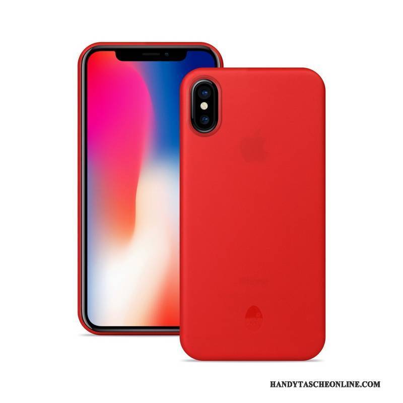 Hülle iPhone X Schutz Schlank Blau, Case iPhone X Nubuck Handyhüllen