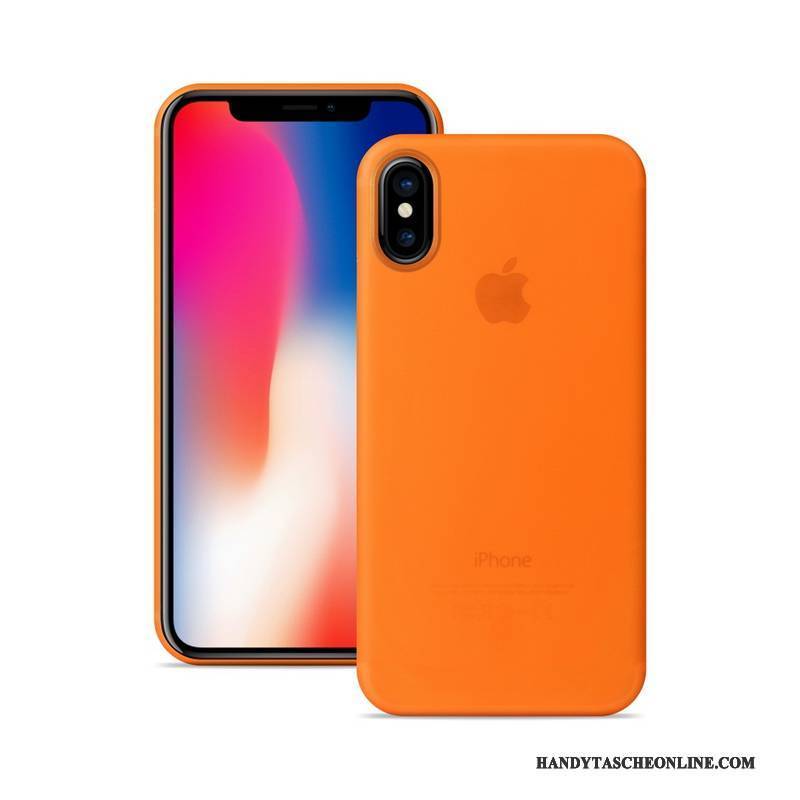 Hülle iPhone X Schutz Schlank Blau, Case iPhone X Nubuck Handyhüllen