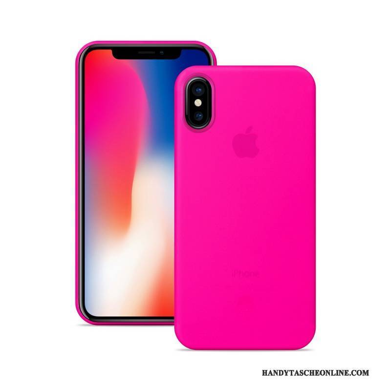 Hülle iPhone X Schutz Schlank Blau, Case iPhone X Nubuck Handyhüllen