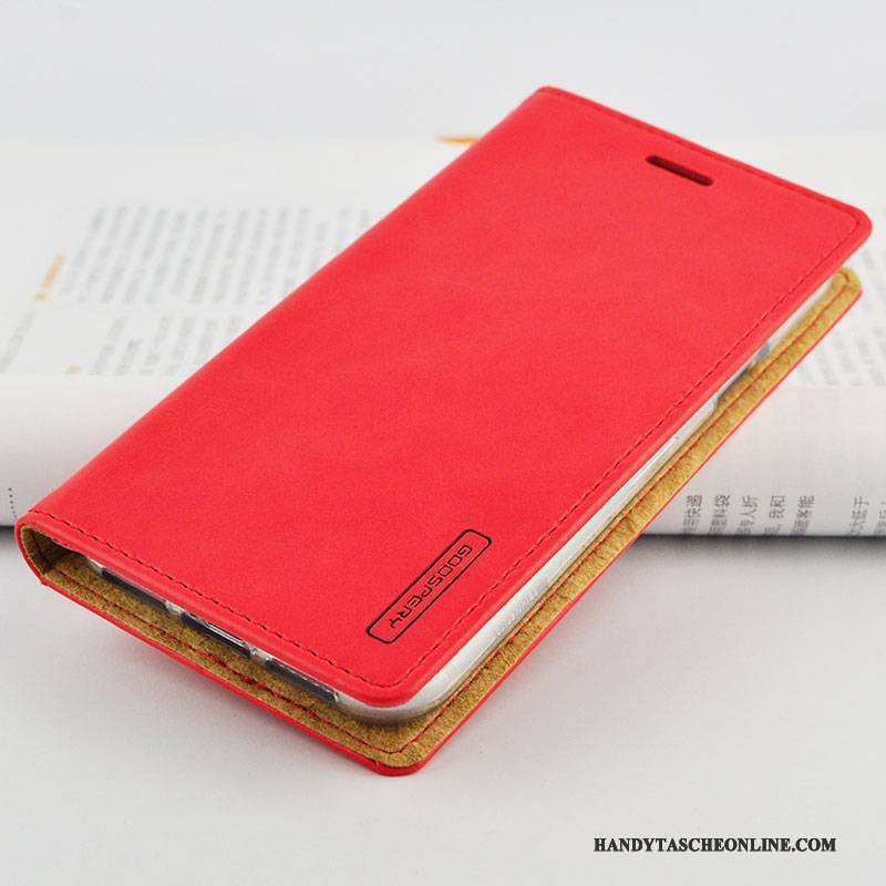 Hülle iPhone X Silikon Anti-sturz Neu, Case iPhone X Lederhülle Rot Handyhüllen