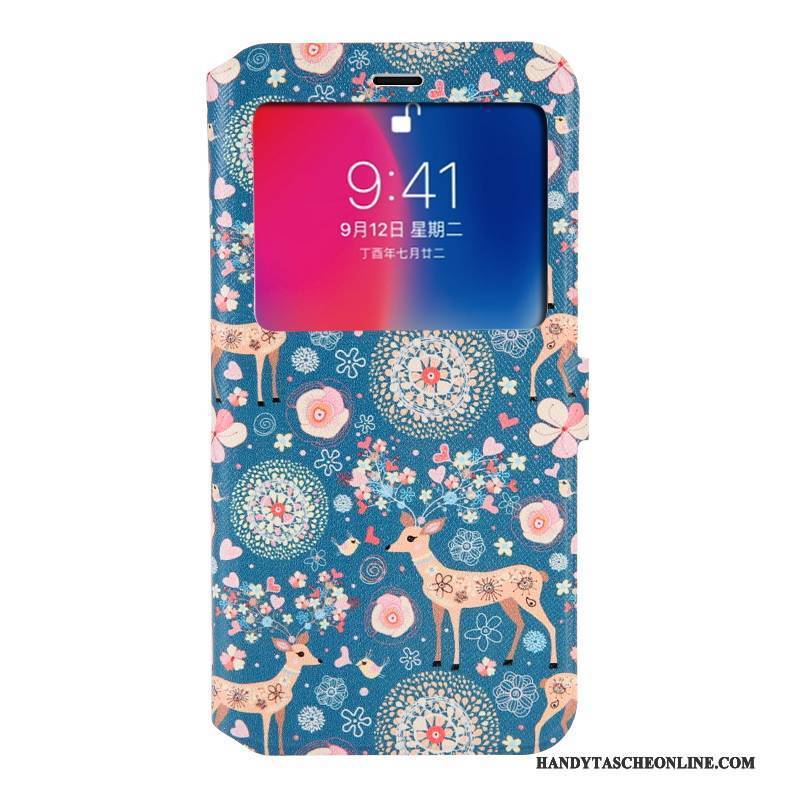 Hülle iPhone X Taschen Blau Handyhüllen, Case iPhone X Silikon Anti-sturz