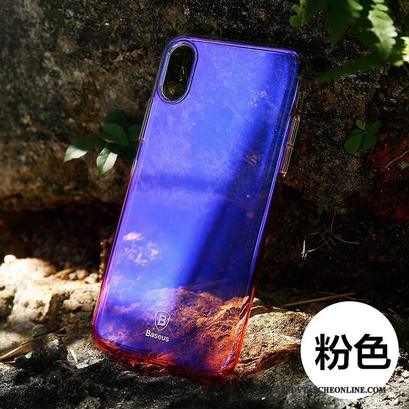 Hülle iPhone X Taschen Blau Transparent, Case iPhone X Schutz Schwer Schlank